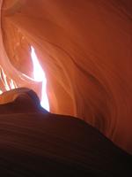 Looking up in the slot canyon