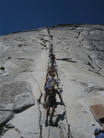 Cable descent from Half Dome