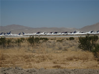 Desert aircraft storage near Victorville